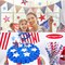 224 Pieces Red White Blue Glitter Stars Patriotic Foam Stickers 4th of July Decorations Christmas Kid's Arts Craft